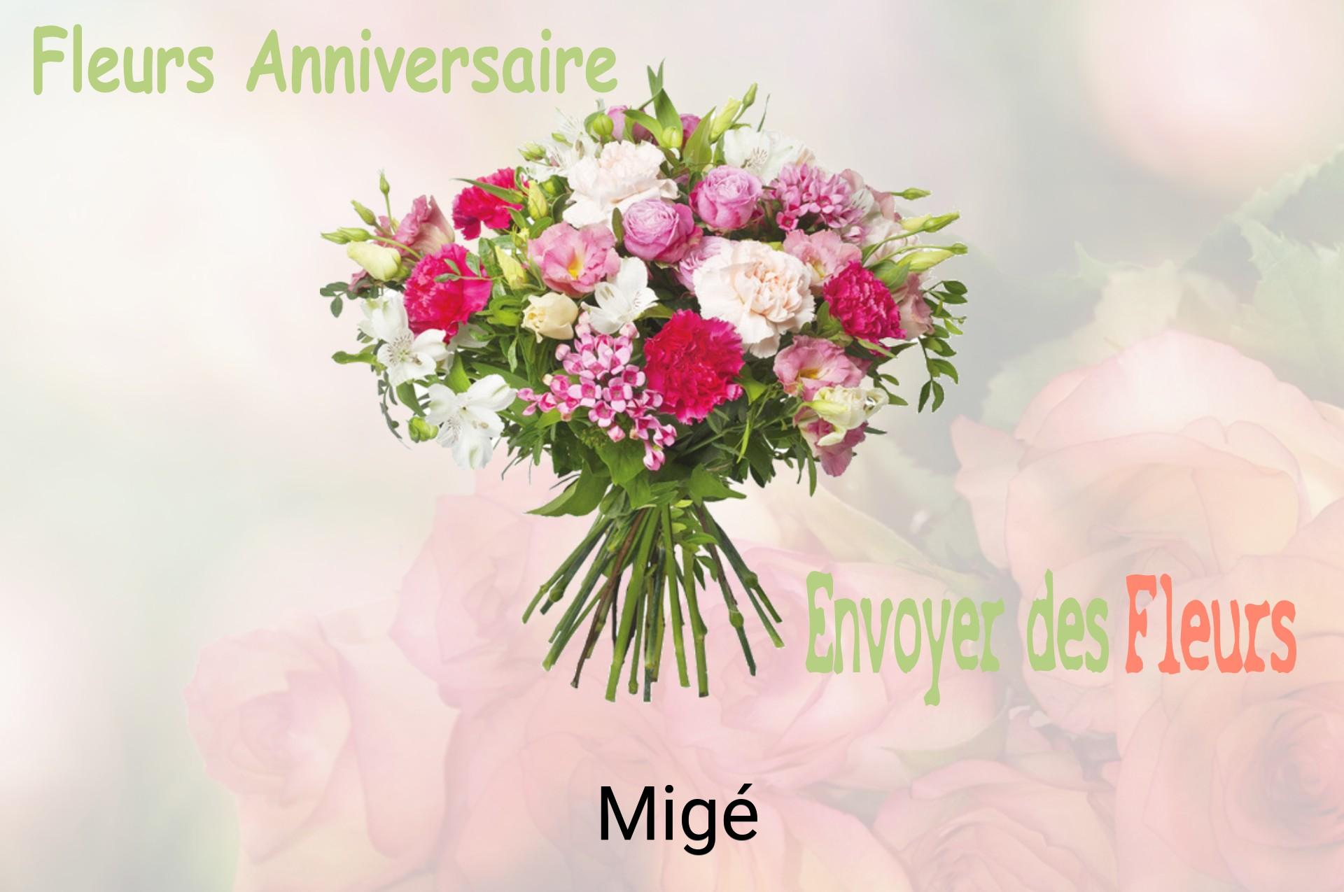 Bouquet de fleurs d’anniversaire livré à Migé