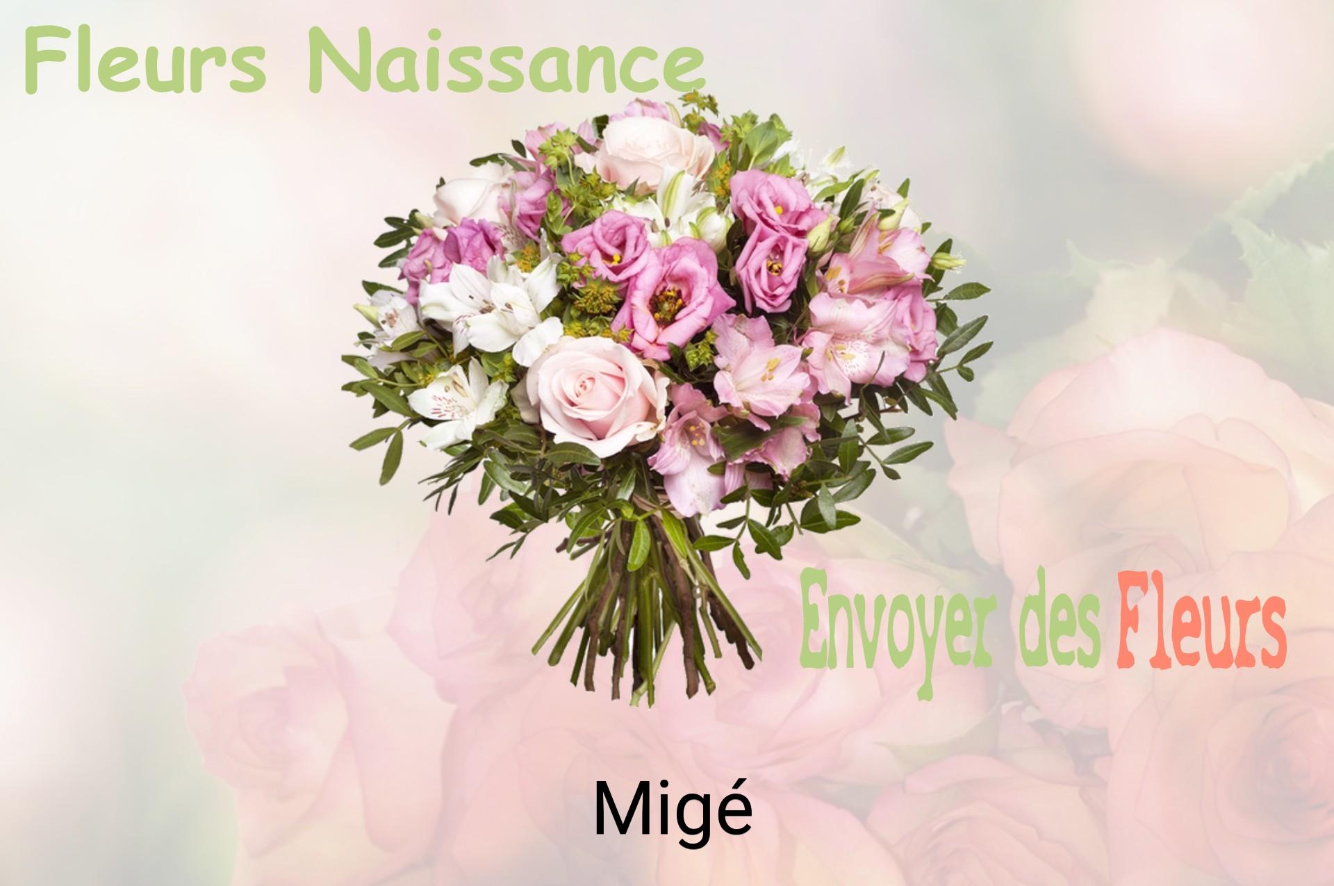 Bouquet de fleurs de naissance livré à Migé